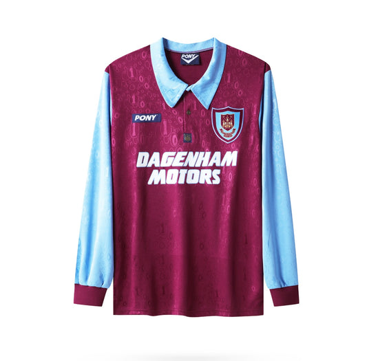 West Ham 1995/96 Domicile à manches longues